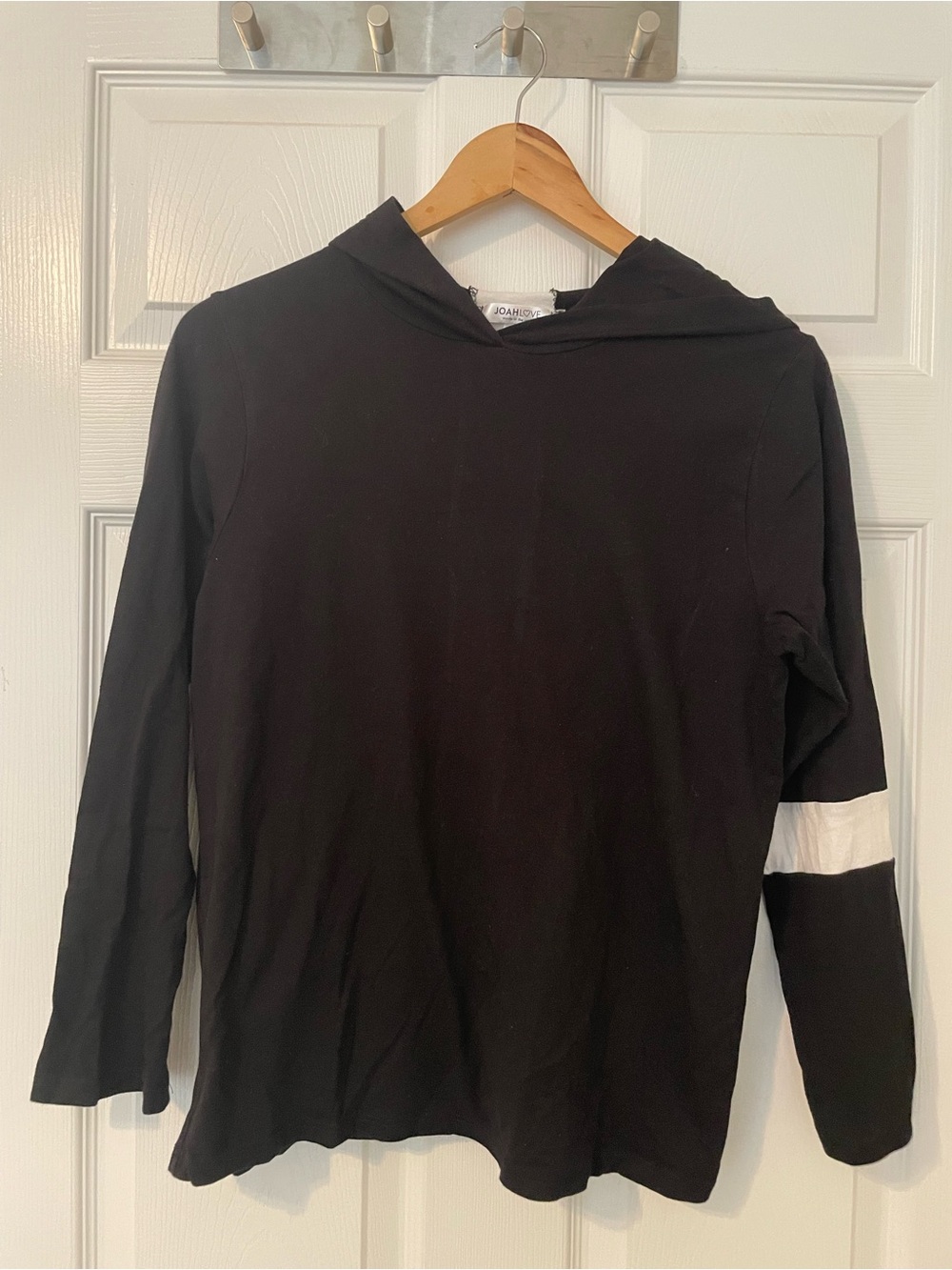 Joah Love black hooded LS tee w/stripe